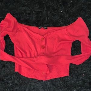 Long sleeve crop top